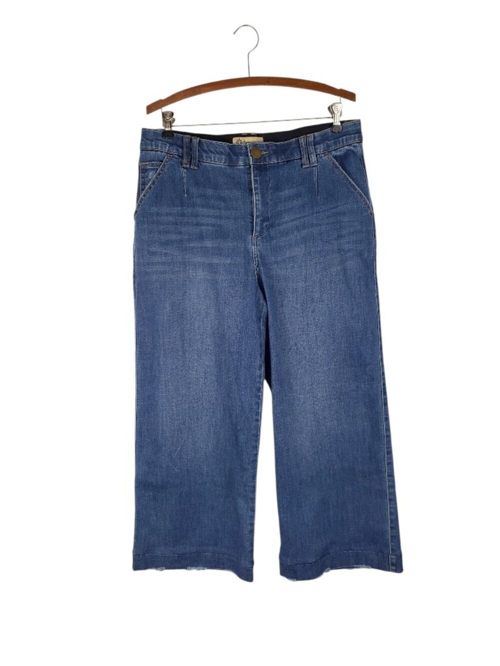 Democracy Ab Technology Wide Leg Crop Trouser Pocket Jeans Womens 12